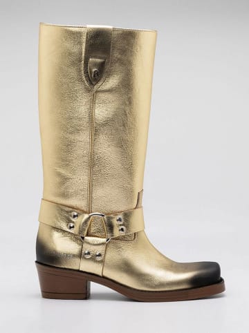 Replay Leder-Stiefel in Gold
