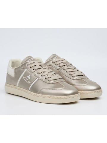 Replay Leder-Sneakers in Gold