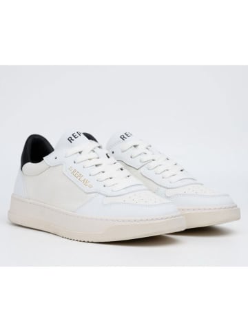 Replay Leren sneakers wit/zwart