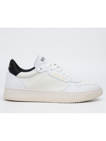 Replay Skórzane sneakersy w kolorze biało-czarnym