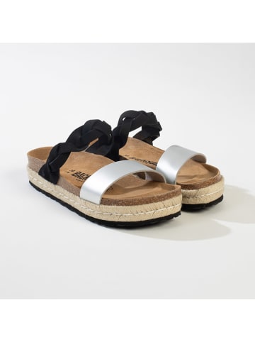 BACKSUN Pantoletten "Bagua" in Schwarz/ Weiß