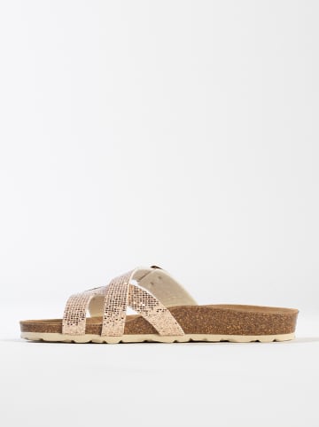 BACKSUN Pantoletten "Talca" in Gold