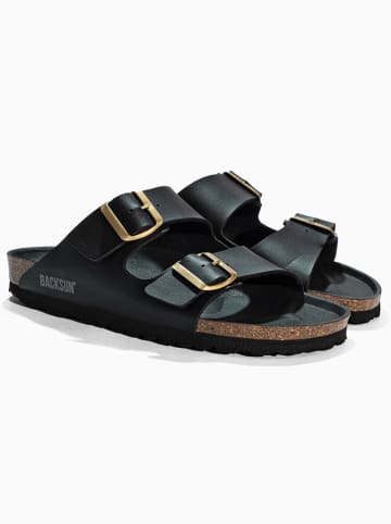 BACKSUN Pantoletten "Bali" in Schwarz