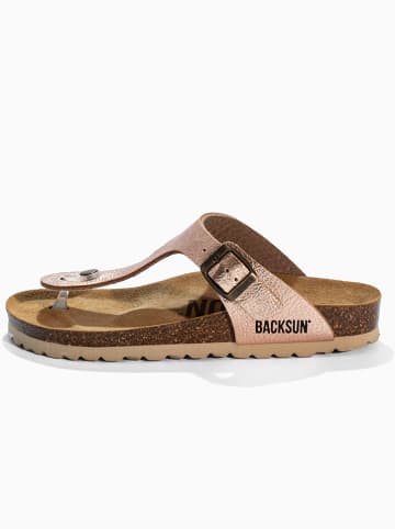 BACKSUN Japonki "Singapore" w kolorze złotym