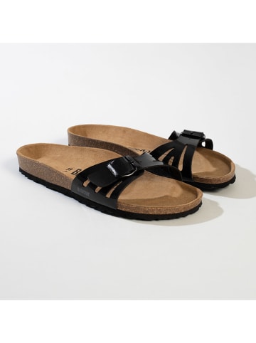 BACKSUN Pantoletten "Venezia" in Schwarz