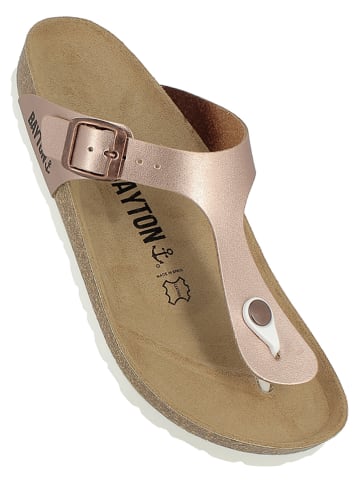 BAYTON Skórzane japonki "Mercure" w kolorze miedzianym