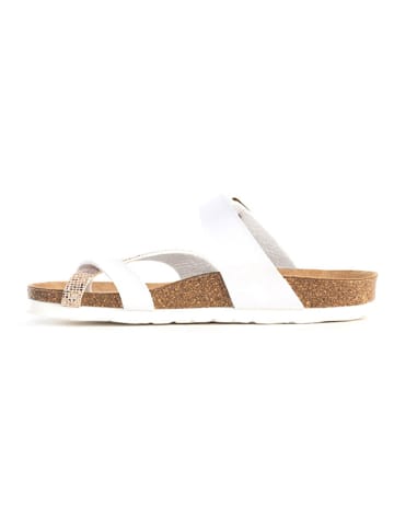 BAYTON Japonki "Diane" w kolorze złoto-białym