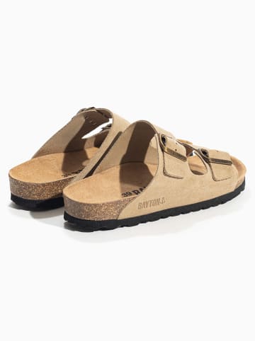 BAYTON Leder-Pantoletten "Tracy" in Beige