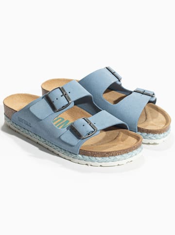 BAYTON Leder-Pantoletten "Benalla" in Hellblau