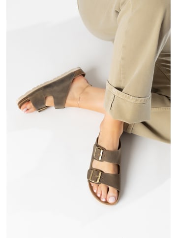 BAYTON Skórzane klapki "Atlas" w kolorze brązowym