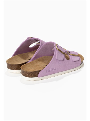 BAYTON Skórzane klapki "Atlas" w kolorze fioletowym