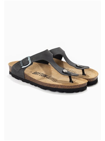 BAYTON Leder-Zehentrenner "Mercure" in Anthrazit