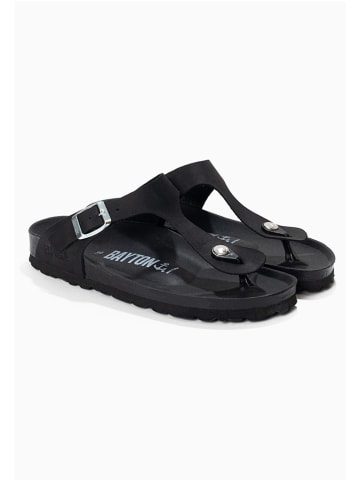 BAYTON Leder-Zehentrenner "Mercure" in Schwarz