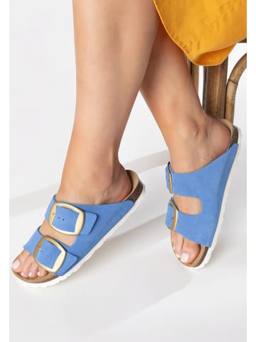 BAYTON Skórzane klapki "Alicante" w kolorze niebieskim