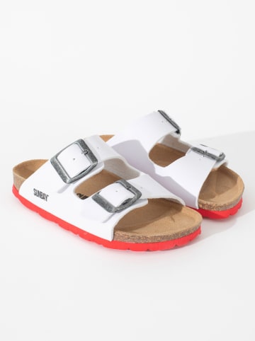 Sunbay Klapki "Trefle" w kolorze białym