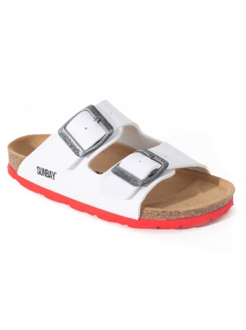 Sunbay Klapki "Trefle" w kolorze białym