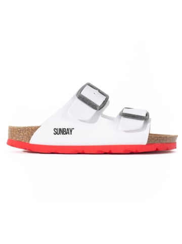 Sunbay Klapki "Trefle" w kolorze białym