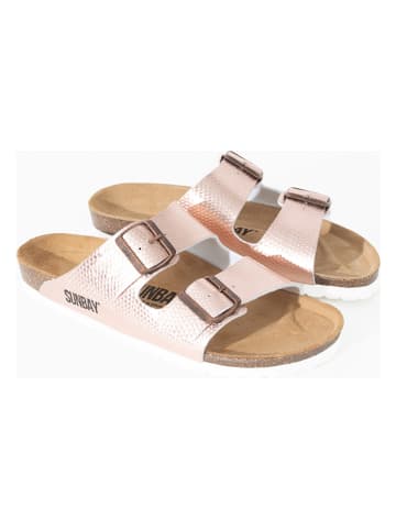 Sunbay Klapki "Trefle" w kolorze różowozłotym