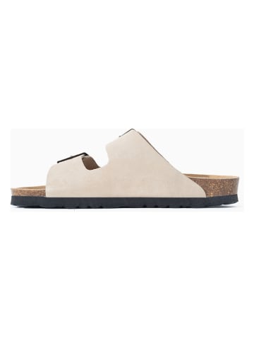 Sunbay Leder-Pantoletten "Trefle" in Beige