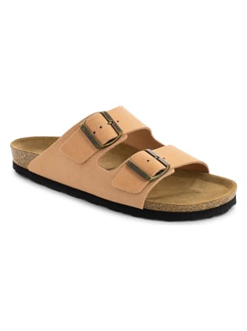 Sunbay Skórzane klapki "Trefle" w kolorze jasnoróżowym