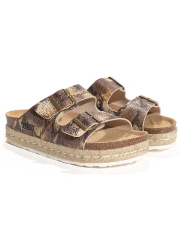 Sunbay Klapki w kolorze złoto-beżowym