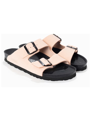 Sunbay Leder-Pantoletten "Trefle" in Beige