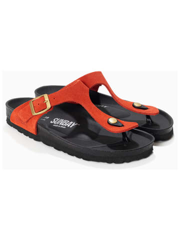 Sunbay Leder-Zehentrenner "Camelia" in Rot