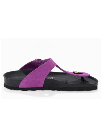 Sunbay Skórzane japonki "Camelia" w kolorze fioletowym