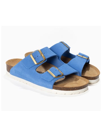 Sunbay Leder-Pantoletten "Trefle" in Hellblau