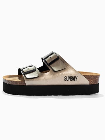 Sunbay Klapki w kolorze złotym