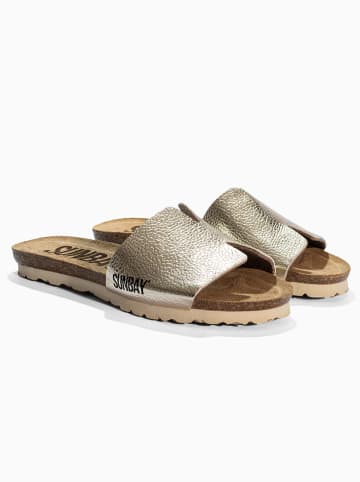 Sunbay Klapki "Djeeli" w kolorze złotym