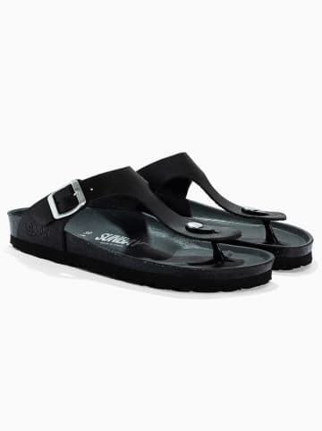 Sunbay Leder-Zehentrenner "Camelia" in Schwarz