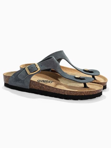 Sunbay Leder-Zehentrenner "Camelia" in Grau