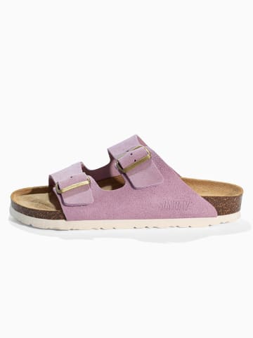 Sunbay Leder-Pantoletten "Trefle" in Rosa