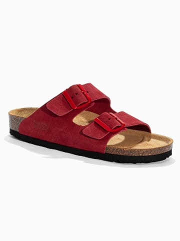 Sunbay Leder-Pantoletten "Trefle" in Rot