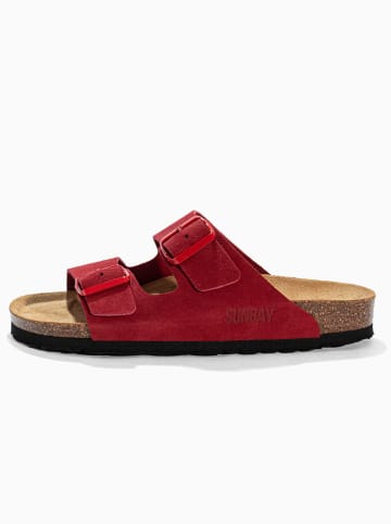Sunbay Leder-Pantoletten "Trefle" in Rot