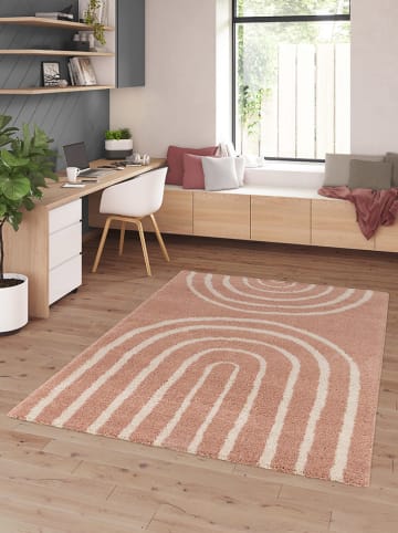 bobochic Hochflor-Teppich "Aurelie" in Rosa