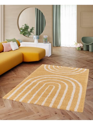 bobochic Hochflor-Teppich "Aurelie" in Gelb