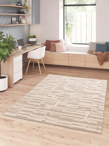 bobochic Kurzflor-Teppich "Lennon" in Beige