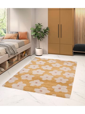 bobochic Hochflor-Teppich "Suzy" in Gelb