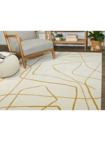 bobochic Kurzflor-Teppich "Soline" in Creme/ Gelb