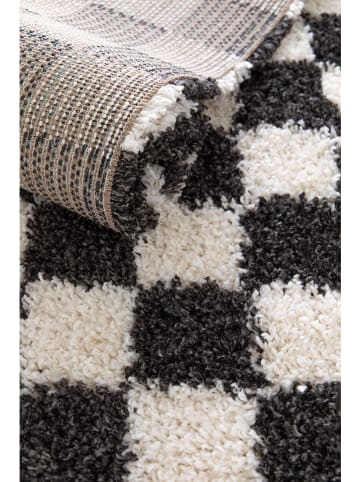 bobochic Hochflor-Teppich "Damien" in Schwarz