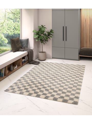 bobochic Hochflor-Teppich "Damien" in Grau
