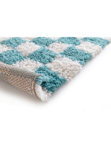 bobochic Hochflor-Teppich "Damien" in Blau