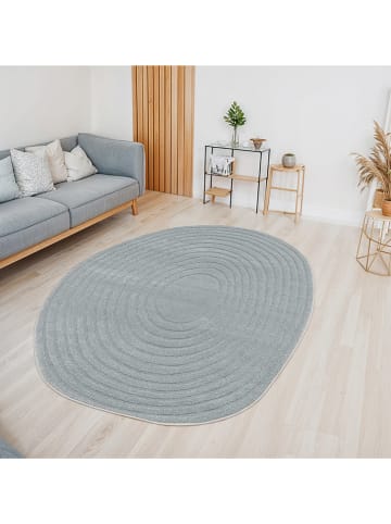 bobochic Kurzflor-Teppich "Briac" in Blau