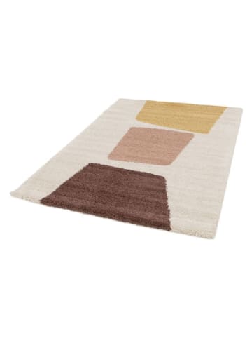 bobochic Hoogpolig tapijt "Leandre" crème/geel/bruin