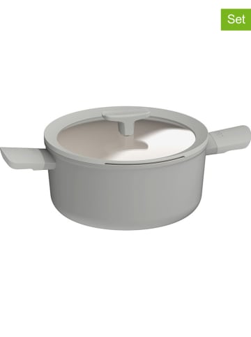 BergHOFF 2-częściowy zestaw "Balance" w kolorze jasnoszarym - wys. 11,5 x Ø 24 cm