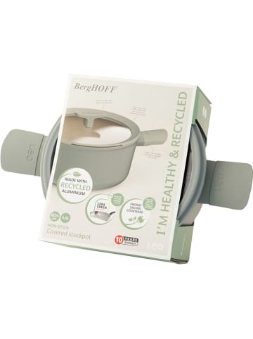 BergHOFF 2tlg. Set: Kochtopf "Balance" in Hellgrau - (H)11,5 x Ø 24 cm