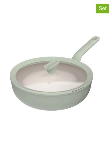 BergHOFF 2tlg. Set: Wokpfanne "Balance" in Grün - Ø 28 cm