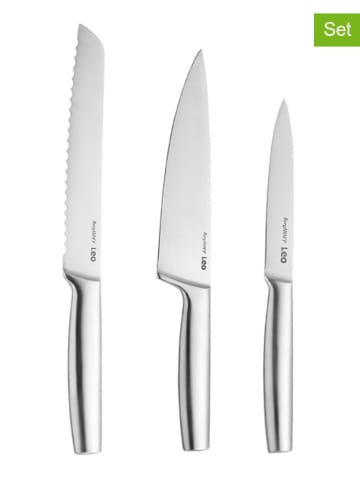 BergHOFF 3tlg. Messer-Set in Silber